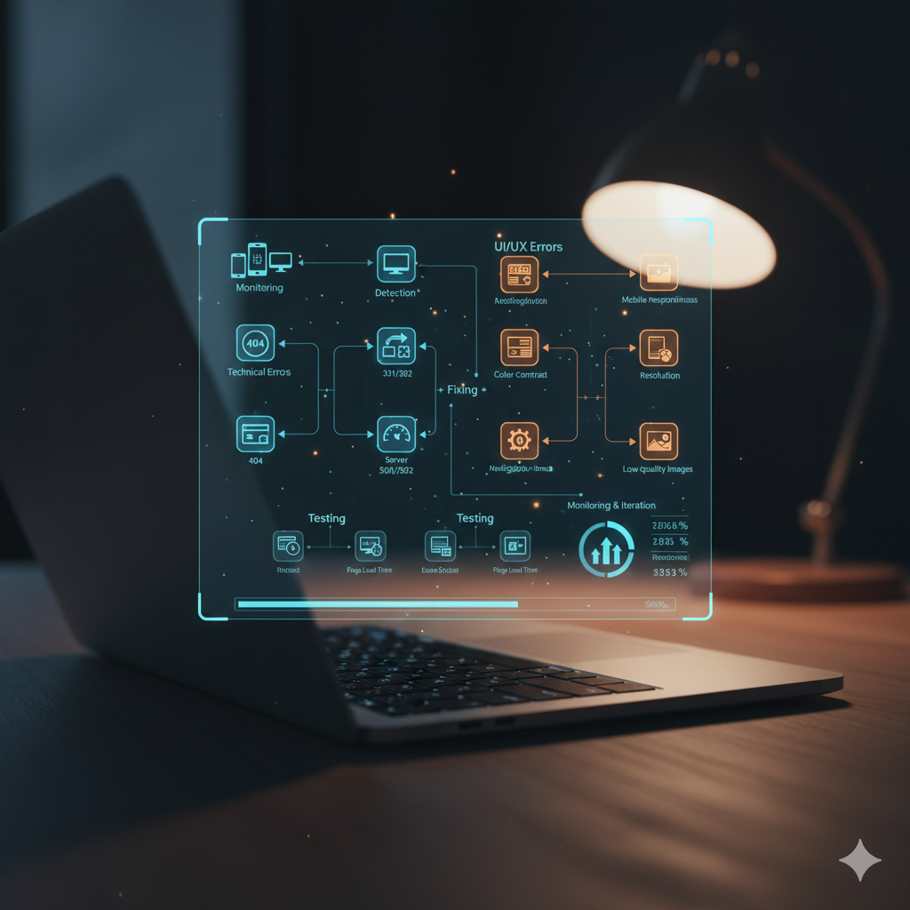 أشهر أخطاء المواقع الإلكترونية وكيف تتعامل معها باحتراف (دليل عملي)